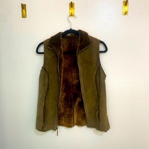 Size Small Brown Shearling Vest, 100% Sheepskin, never worn | Neiman Marcus